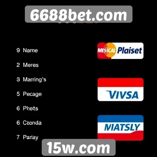 Métodos de pagamento aceitos no 6688bet.com